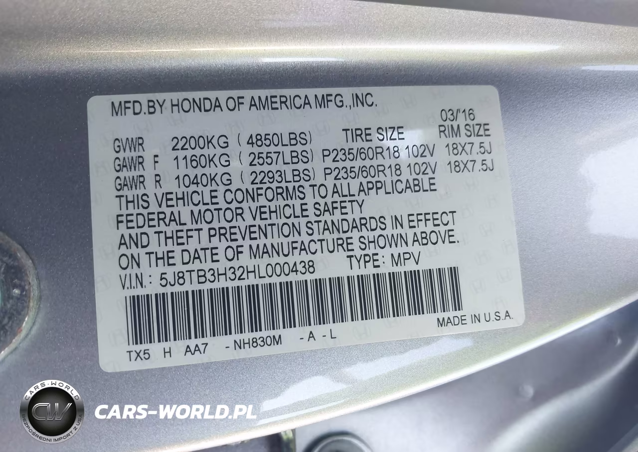 2017 Acura Rdx Acurawatch Plus Package VIN:5J8TB3H32HL000438 - 9