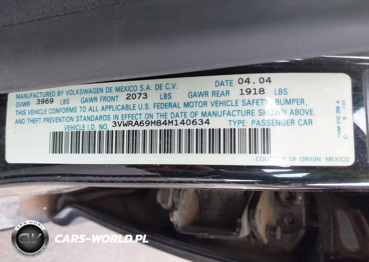 2004 Volkswagen Jetta Gl VIN:3VWRA69M84M140634 - 9