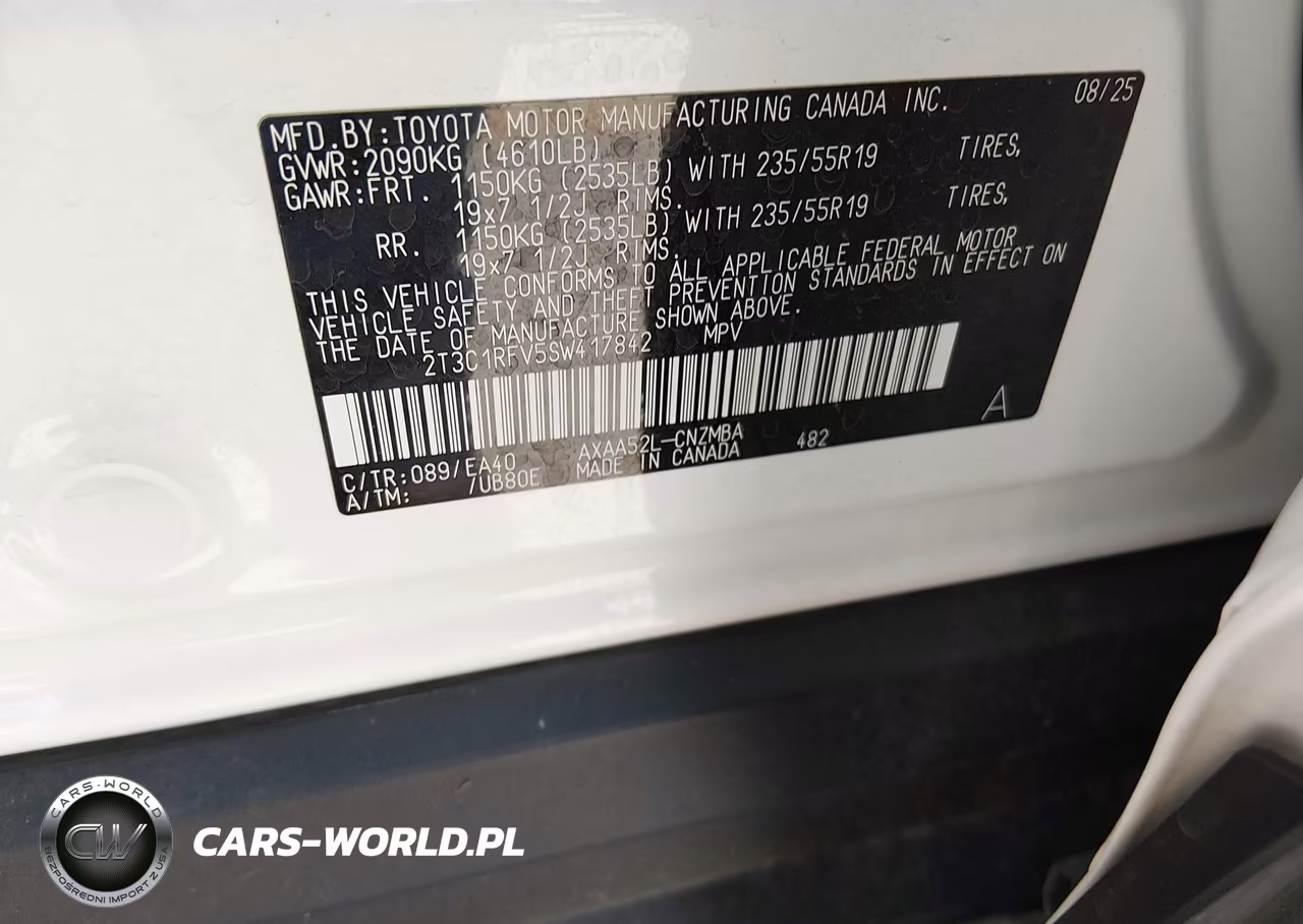 2025 Toyota Rav4 Xle Premium VIN:2T3C1RFV5SW417842 - 9