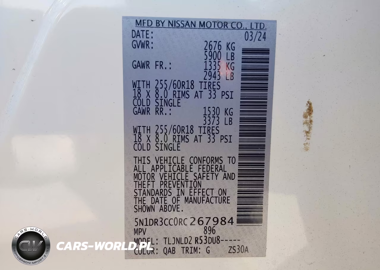 2024 Nissan Pathfinder Sl 4Wd VIN:5N1DR3CC0RC267984 - 9