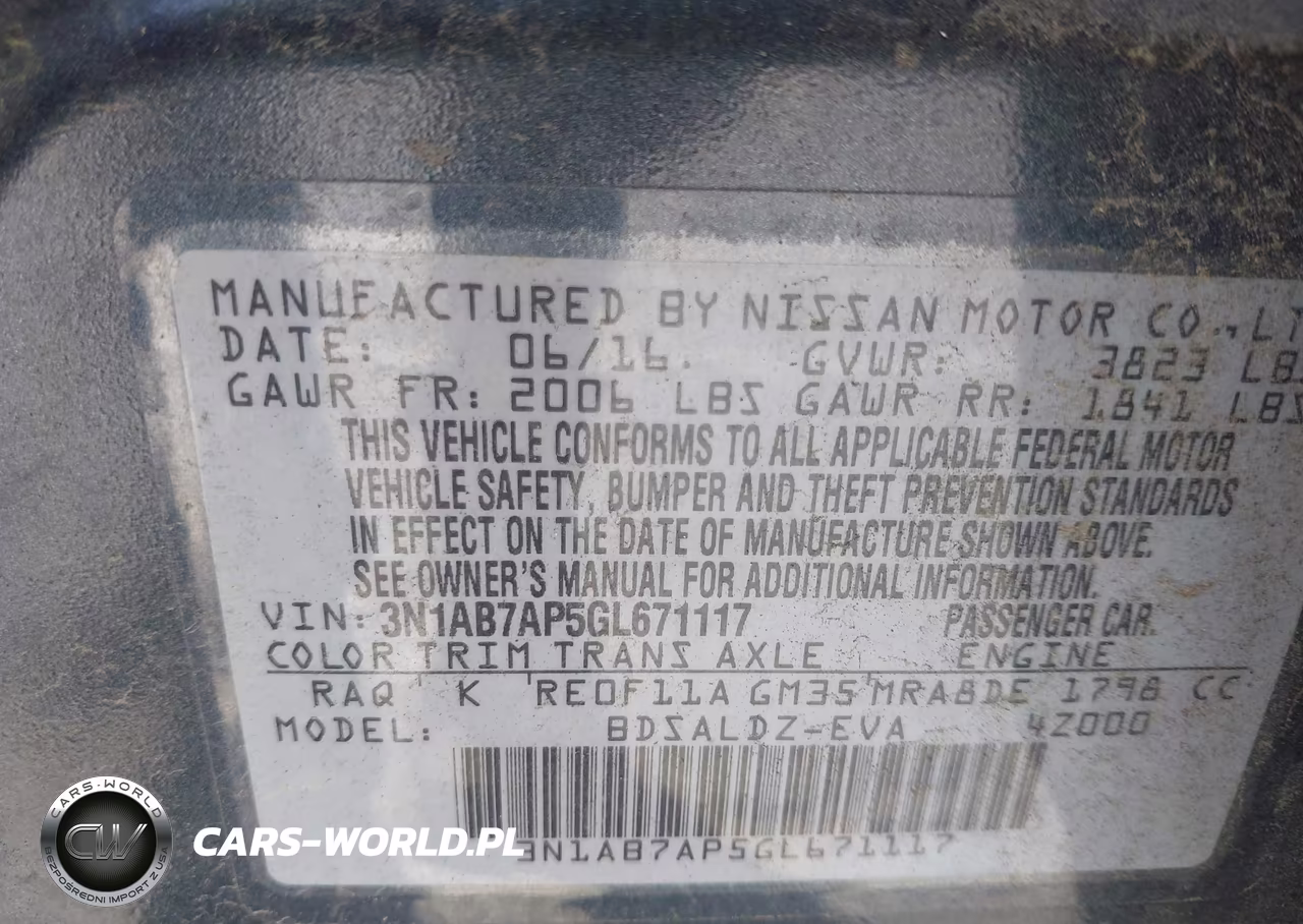 2016 Nissan Sentra Sv VIN:3N1AB7AP5GL671117 - 9
