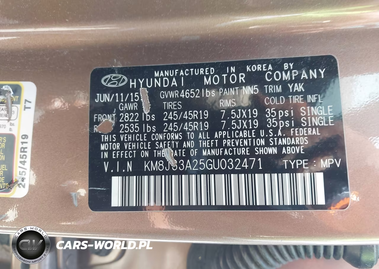 2016 Hyundai Tucson Limited VIN:KM8J33A25GU032471 - 9