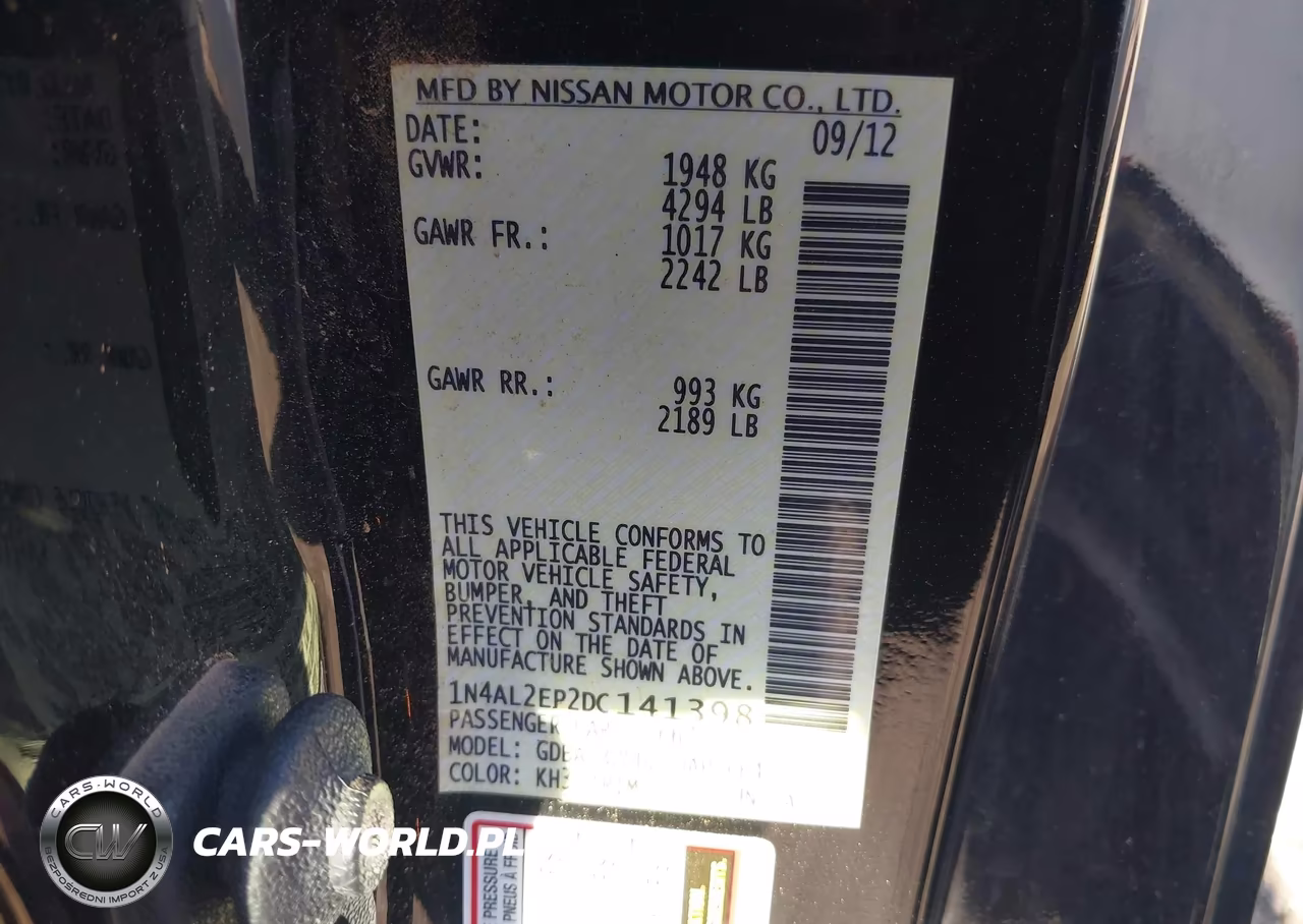 2013 Nissan Altima 2.5 S VIN:1N4AL2EP2DC141398 - 9