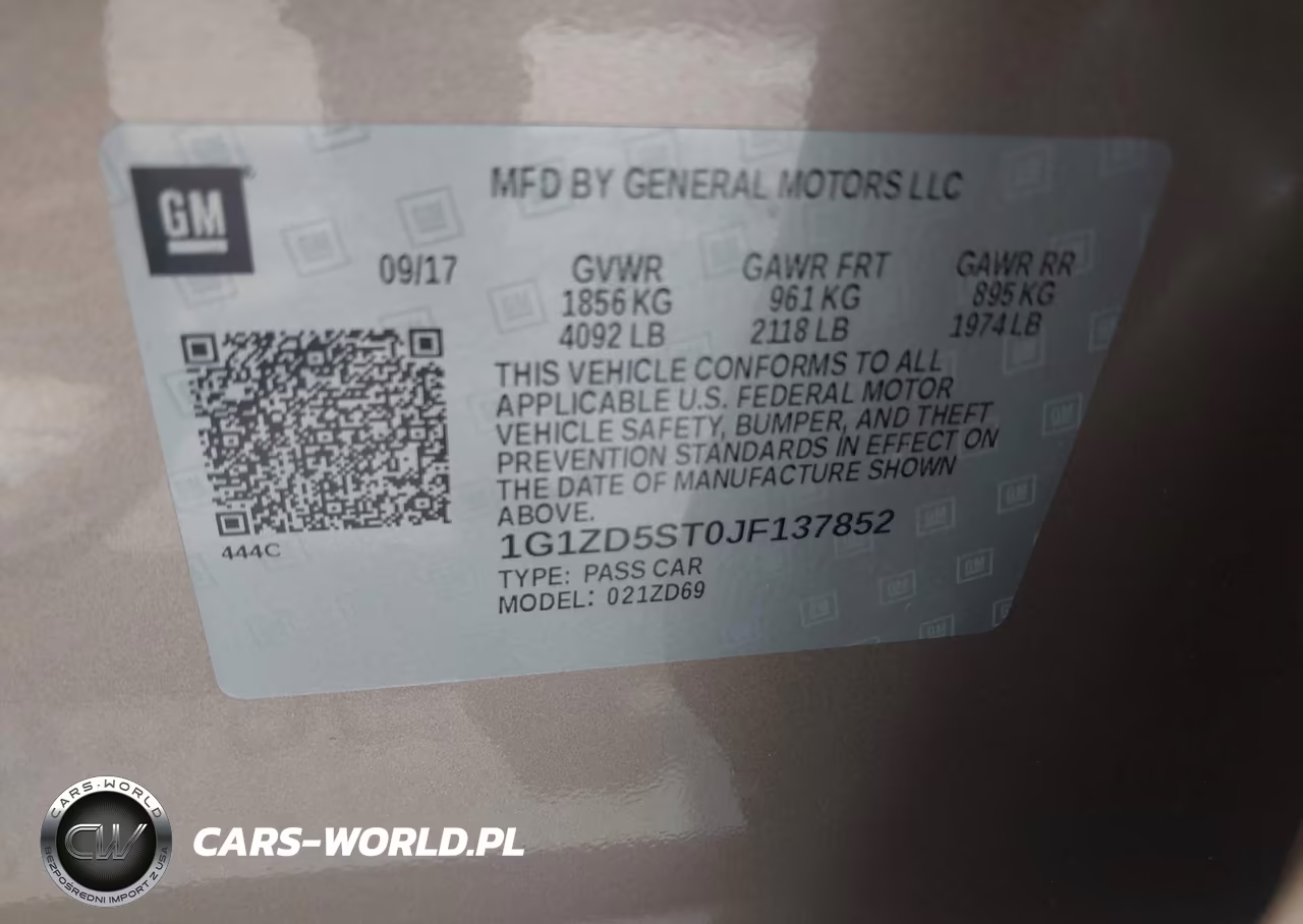 2018 Chevrolet Malibu Lt VIN:1G1ZD5ST0JF137852 - 9