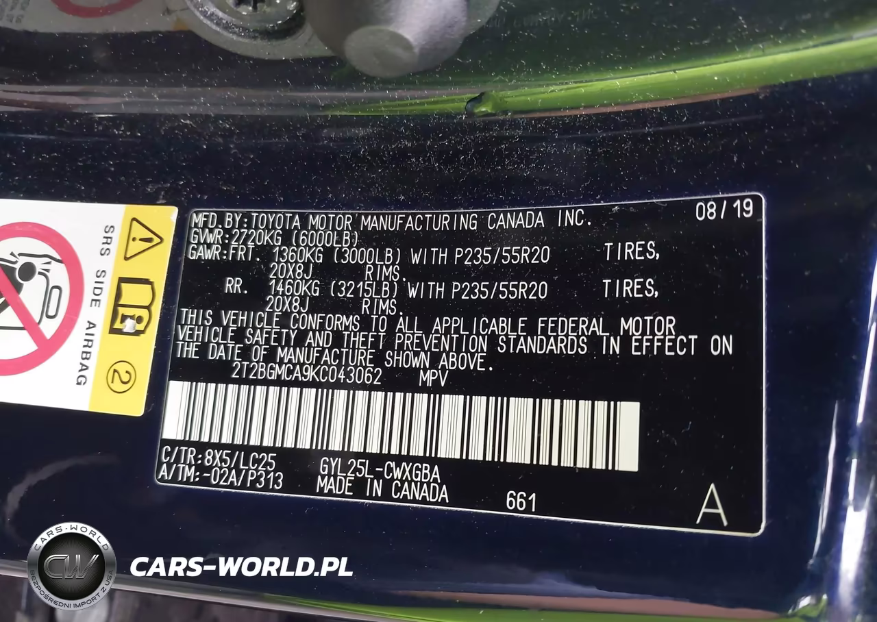 2019 Lexus Rx 450H F Sport VIN:2T2BGMCA9KC043062 - 9