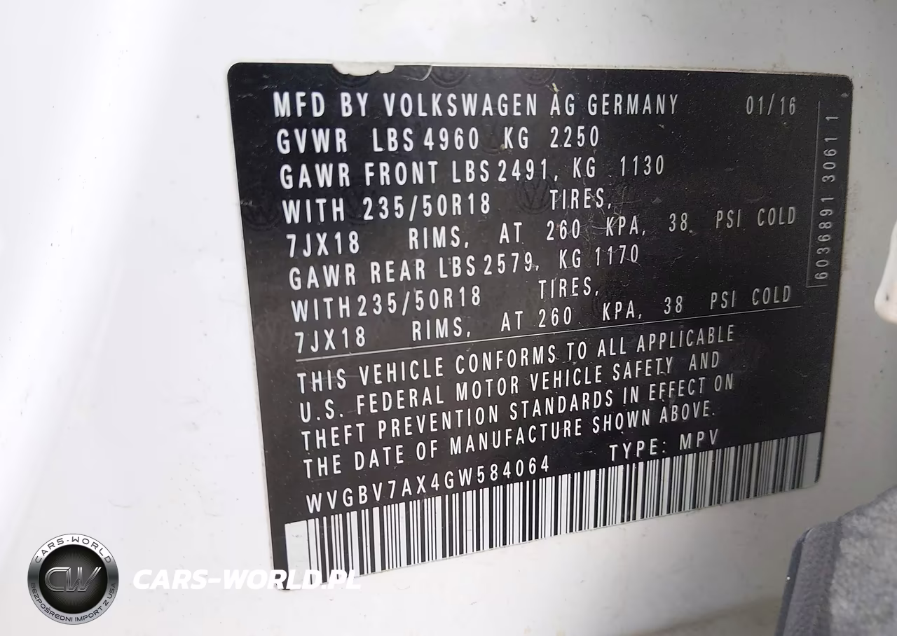 2016 Volkswagen Tiguan Se VIN:WVGBV7AX4GW584064 - 9