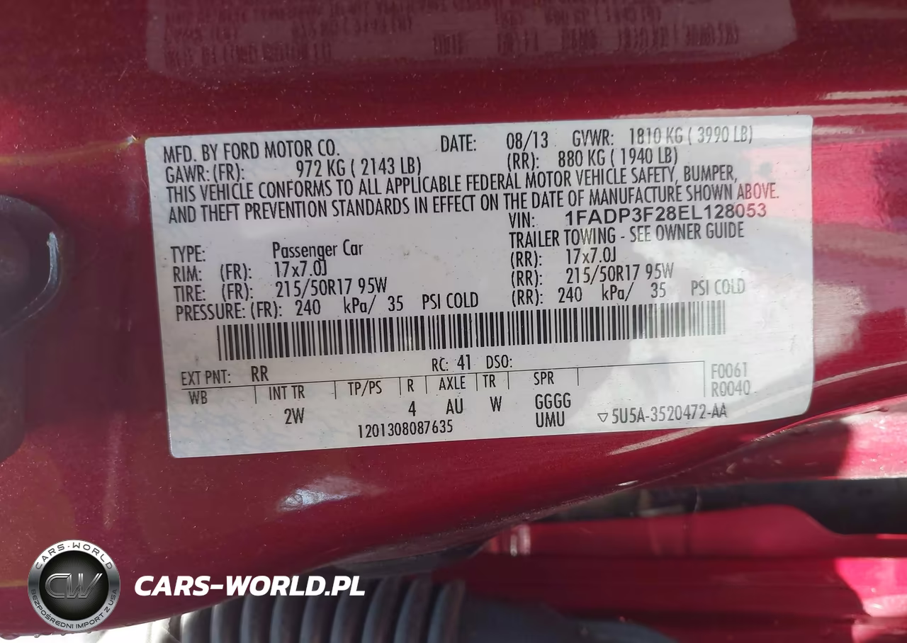 2014 Ford Focus Se VIN:1FADP3F28EL128053 - 9