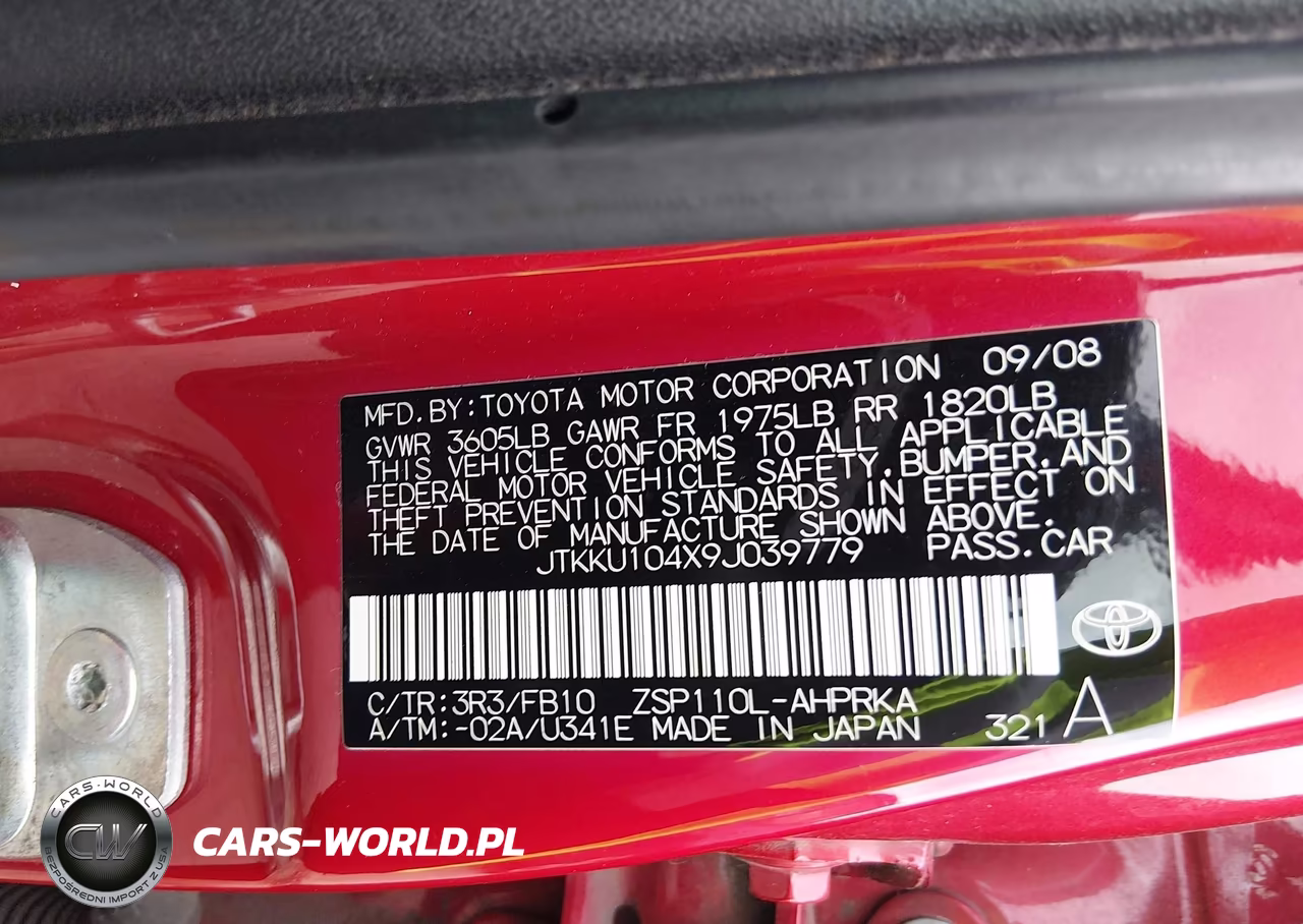 2009 Scion Xd VIN:JTKKU104X9J039779 - 9