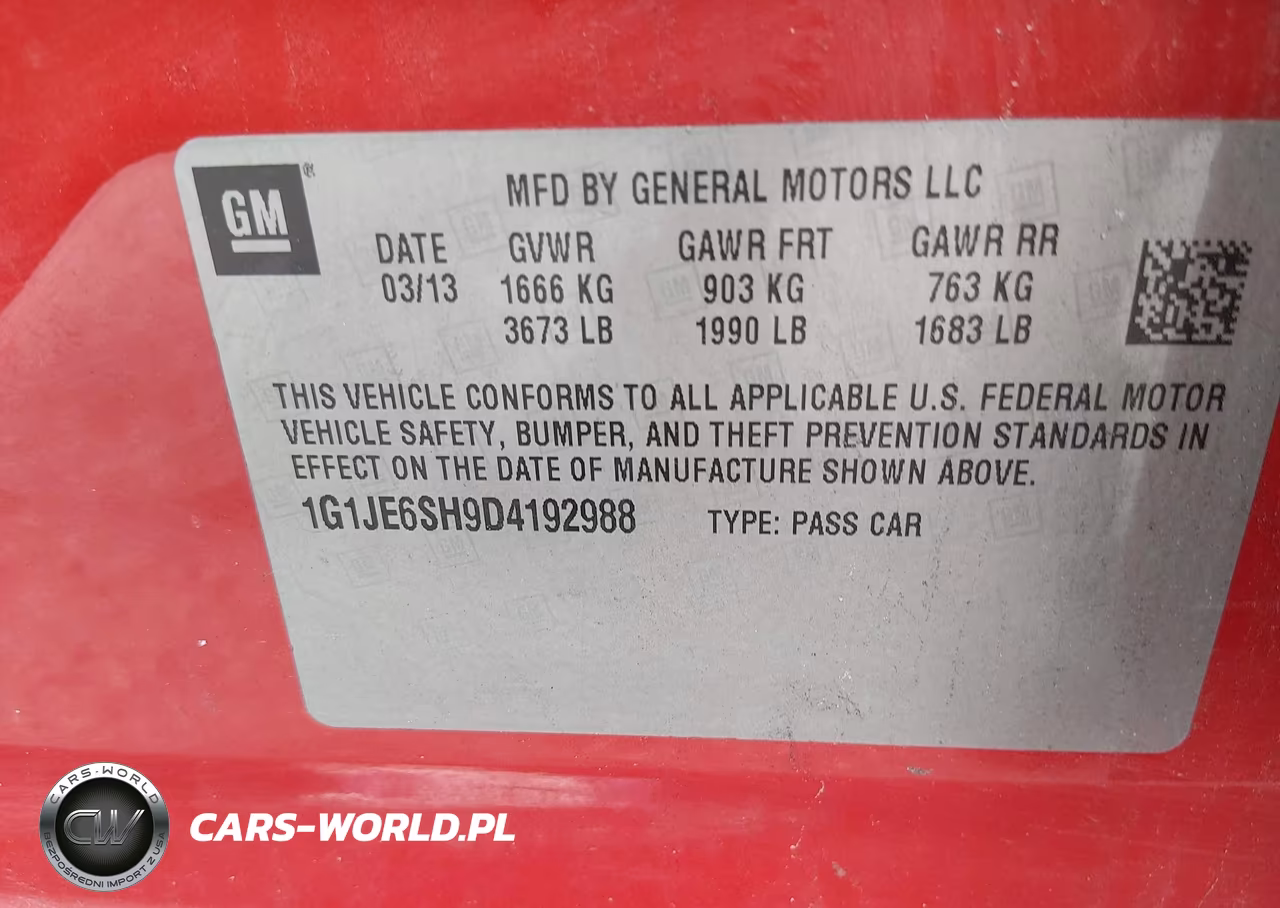 2013 Chevrolet Sonic Ltz Auto VIN:1G1JE6SH9D4192988 - 9