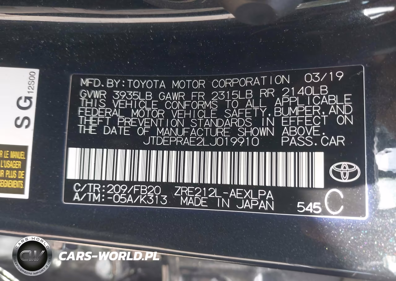 2020 Toyota Corolla Le VIN:JTDEPRAE2LJ019910 - 9