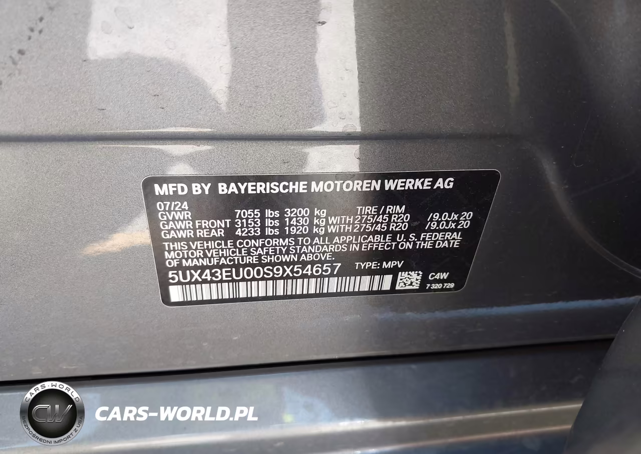 2025 BMW X5 Phev xDrive50E VIN:5UX43EU00S9X54657 - 9