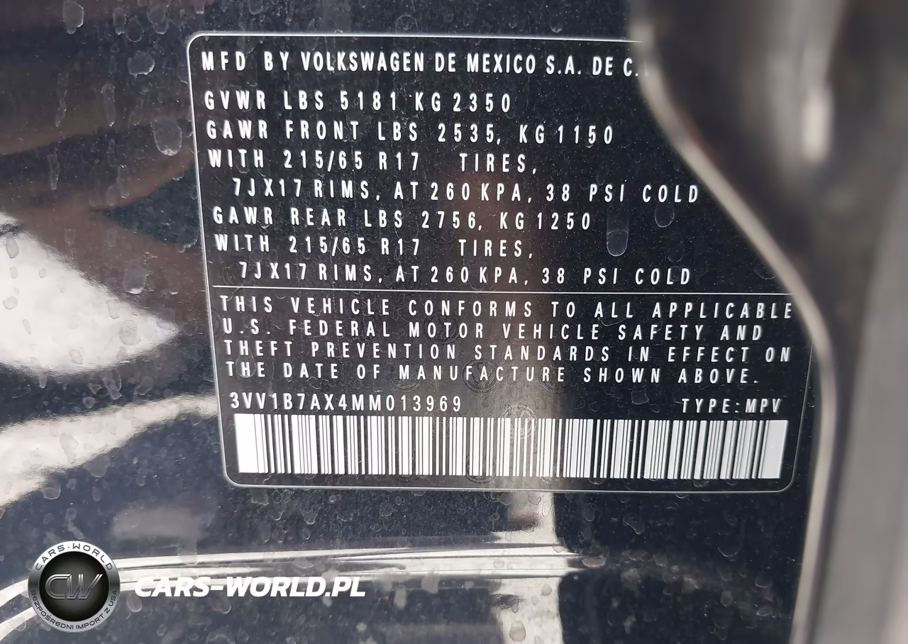 2021 Volkswagen Tiguan 2.0T S VIN:3VV1B7AX4MM013969 - 9