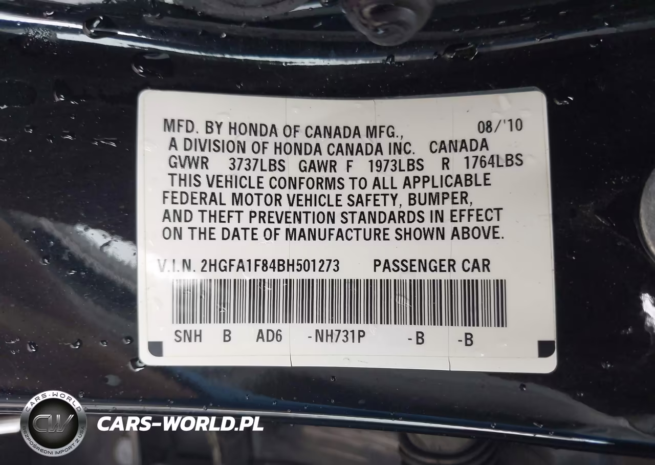 2011 Honda Civic Ex VIN:2HGFA1F84BH501273 - 9