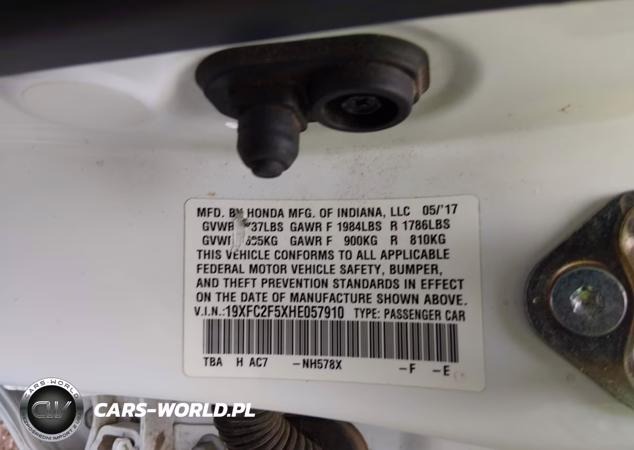2017 Honda Civic Lx VIN:19XFC2F5XHE057910 - 9
