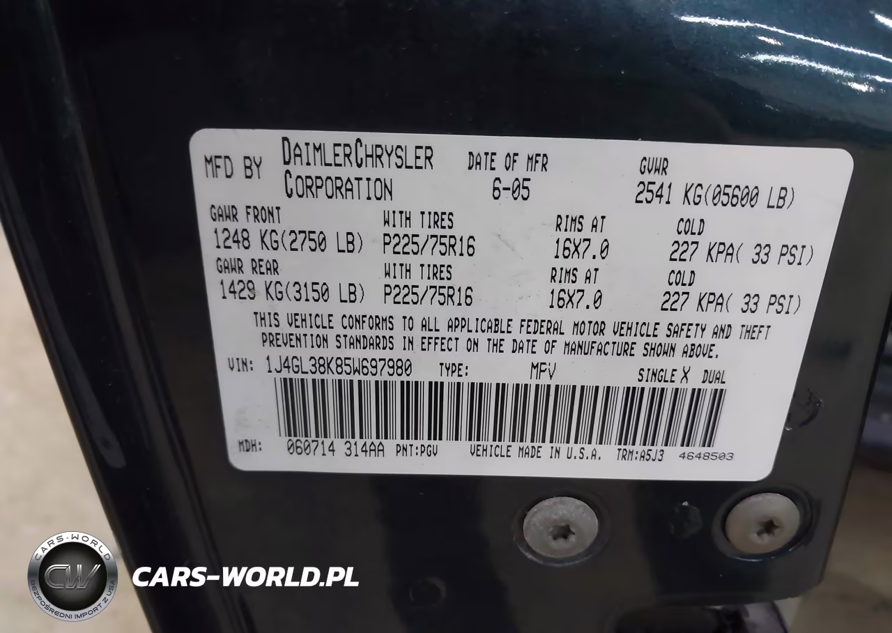 2005 Jeep Liberty Renegade VIN:1J4GL38K85W697980 - 9
