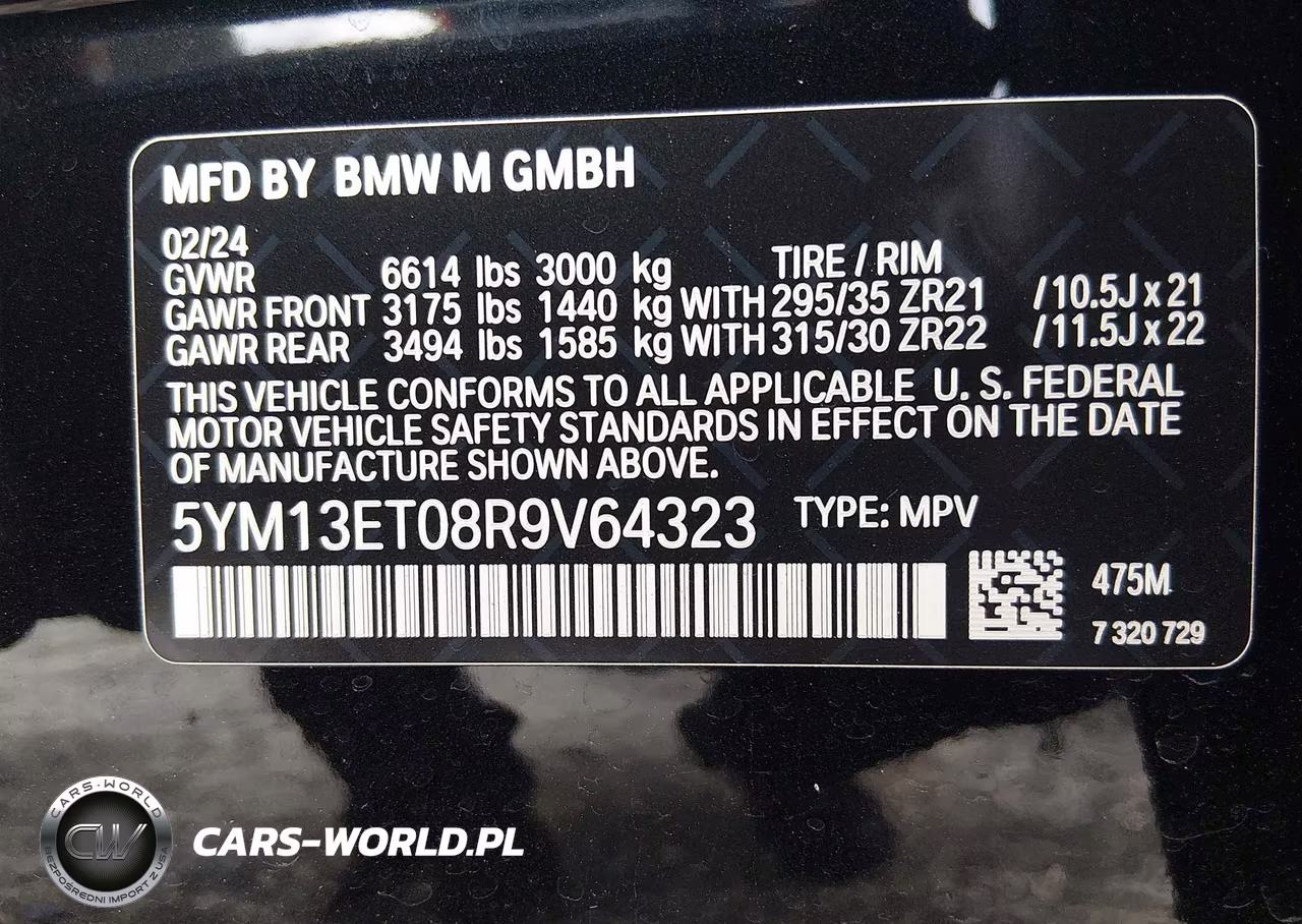 2024 BMW X5 M Competition VIN:5YM13ET08R9V64323 - 9