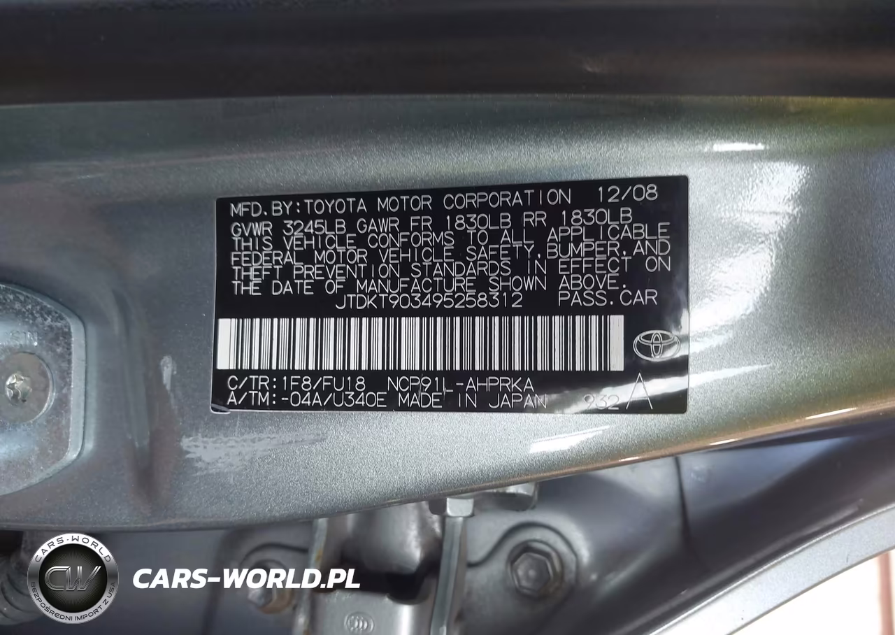 2009 Toyota Yaris VIN:JTDKT903495258312 - 9