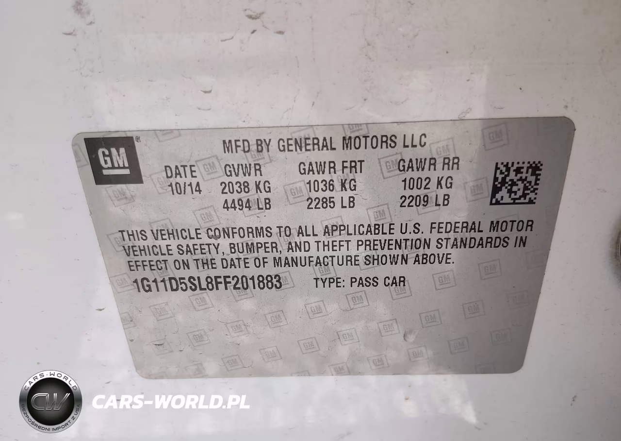 2015 Chevrolet Malibu 2Lt VIN:1G11D5SL8FF201883 - 9