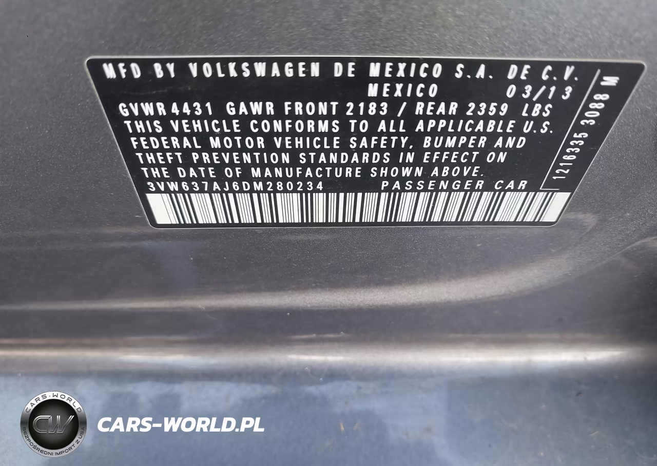 2013 Volkswagen Jetta Hybrid Se VIN:3VW637AJ6DM280234 - 9