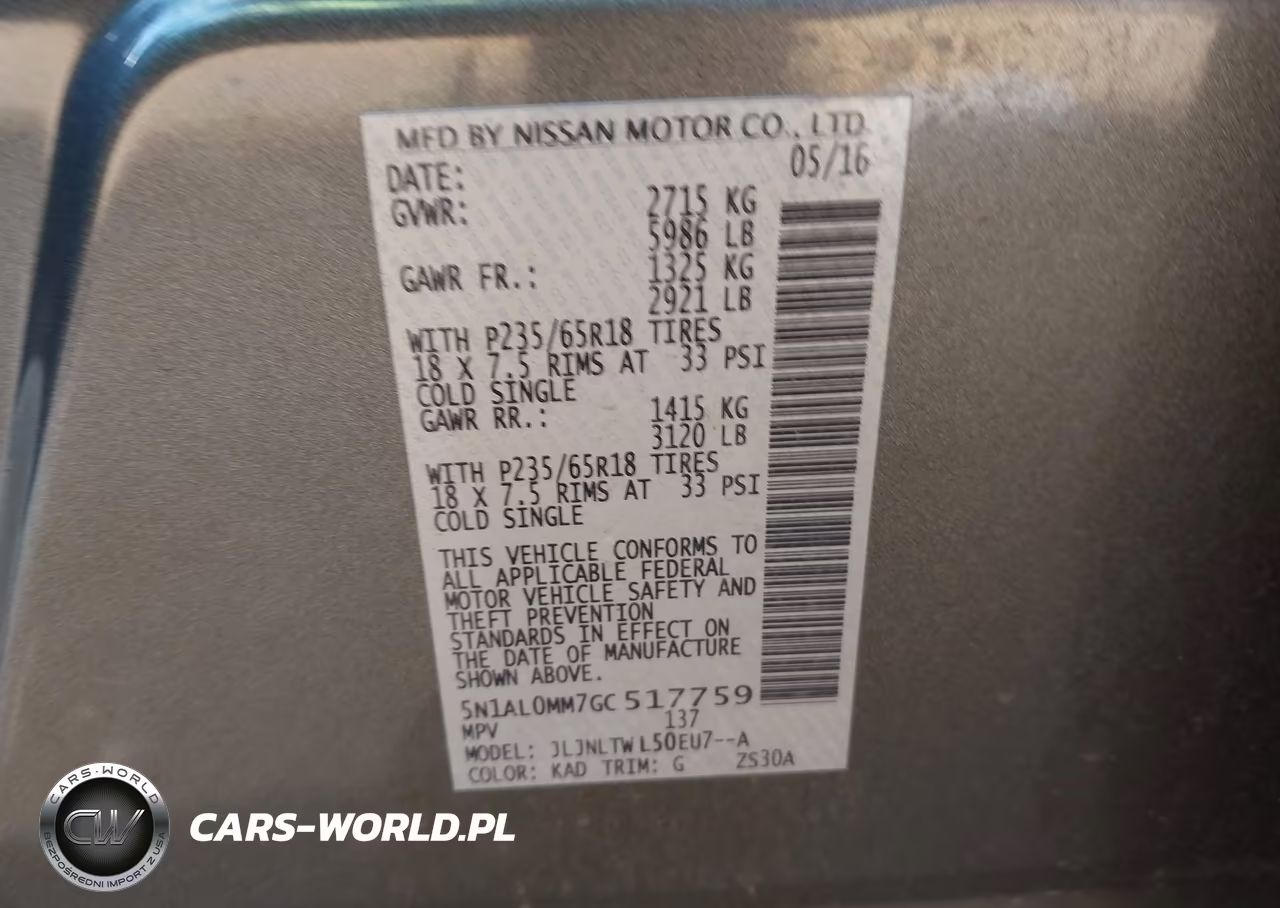 2016 Infiniti Qx60 VIN:5N1AL0MM7GC517759 - 9