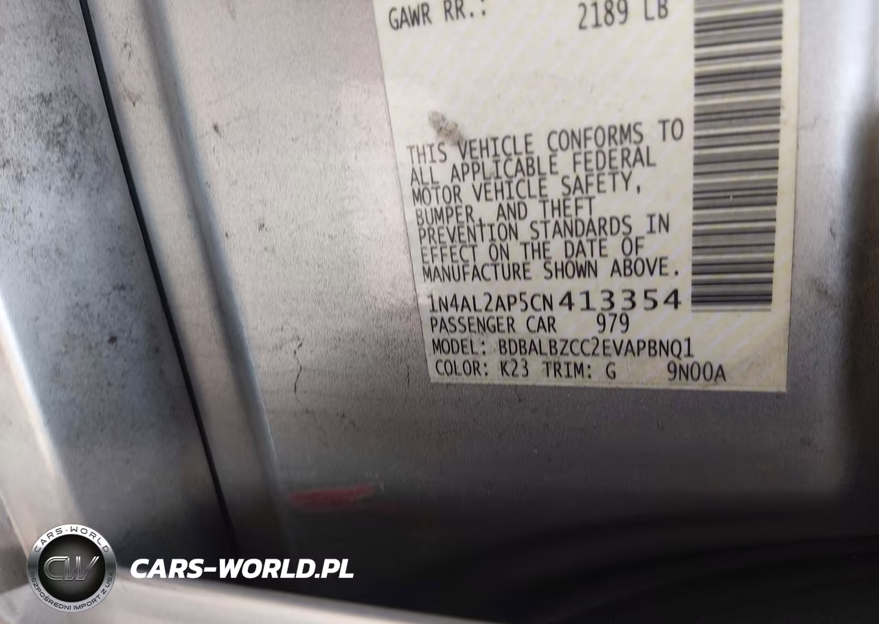2012 Nissan Altima 2.5 S VIN:1N4AL2AP5CN413354 - 9