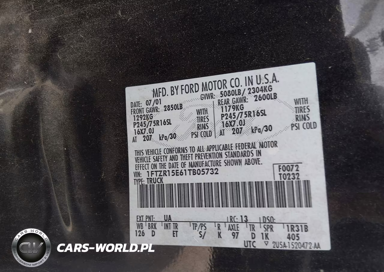 2001 Ford Ranger Edge-Xlt VIN:1FTZR15E61TB05732 - 9