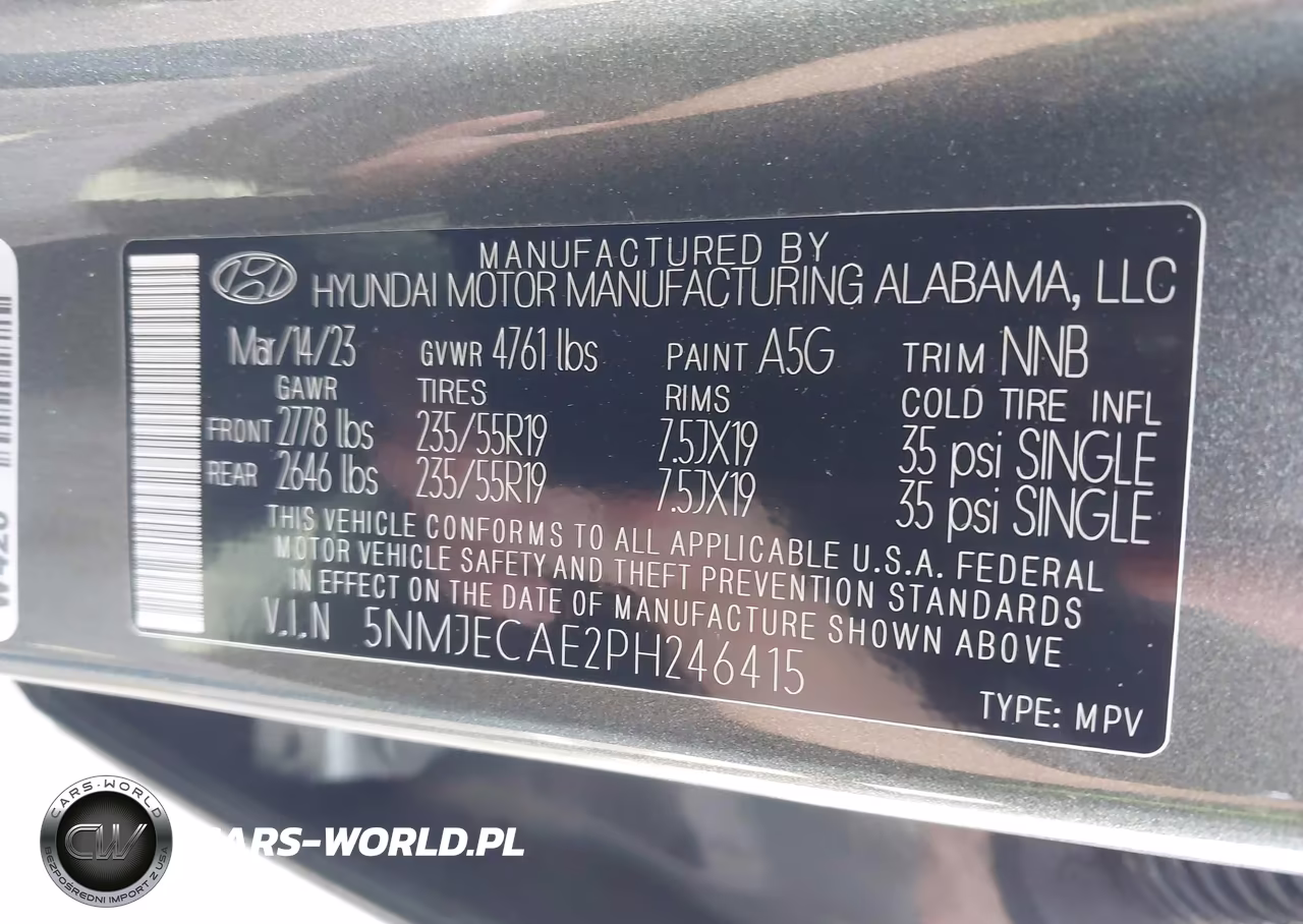 2023 Hyundai Tucson Limited VIN:5NMJECAE2PH246415 - 9