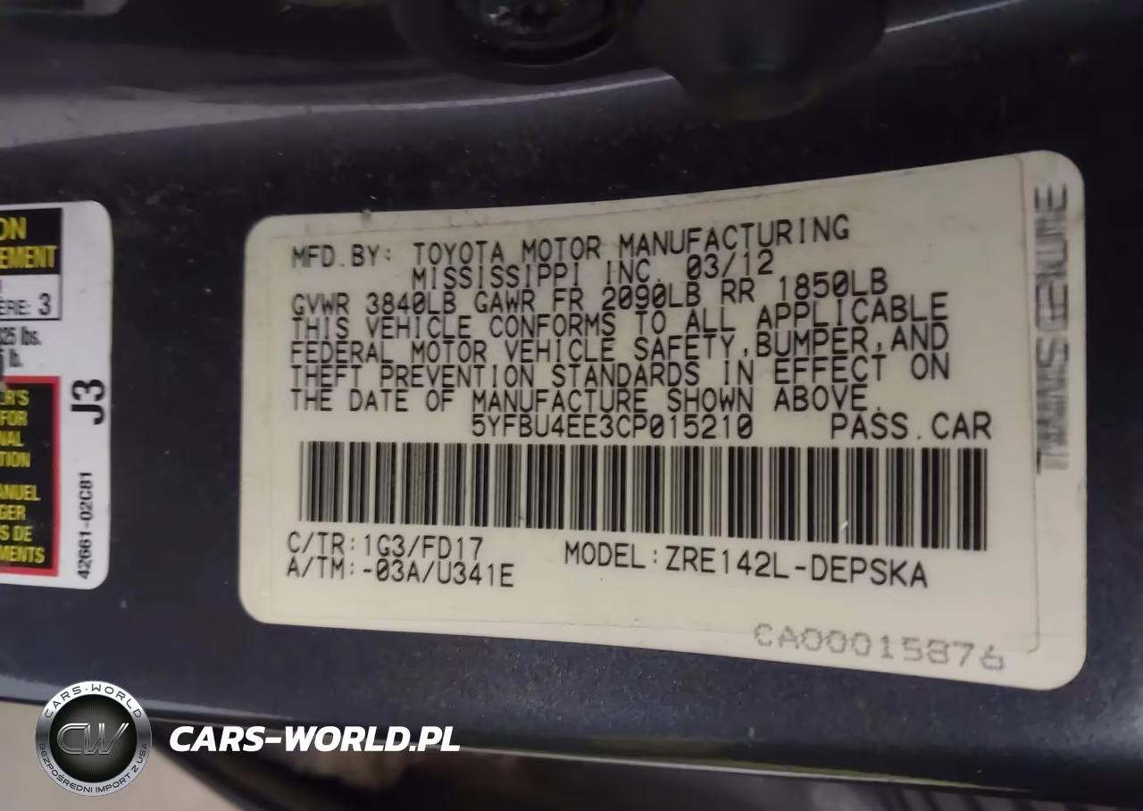 2012 Toyota Corolla S VIN:5YFBU4EE3CP015210 - 9
