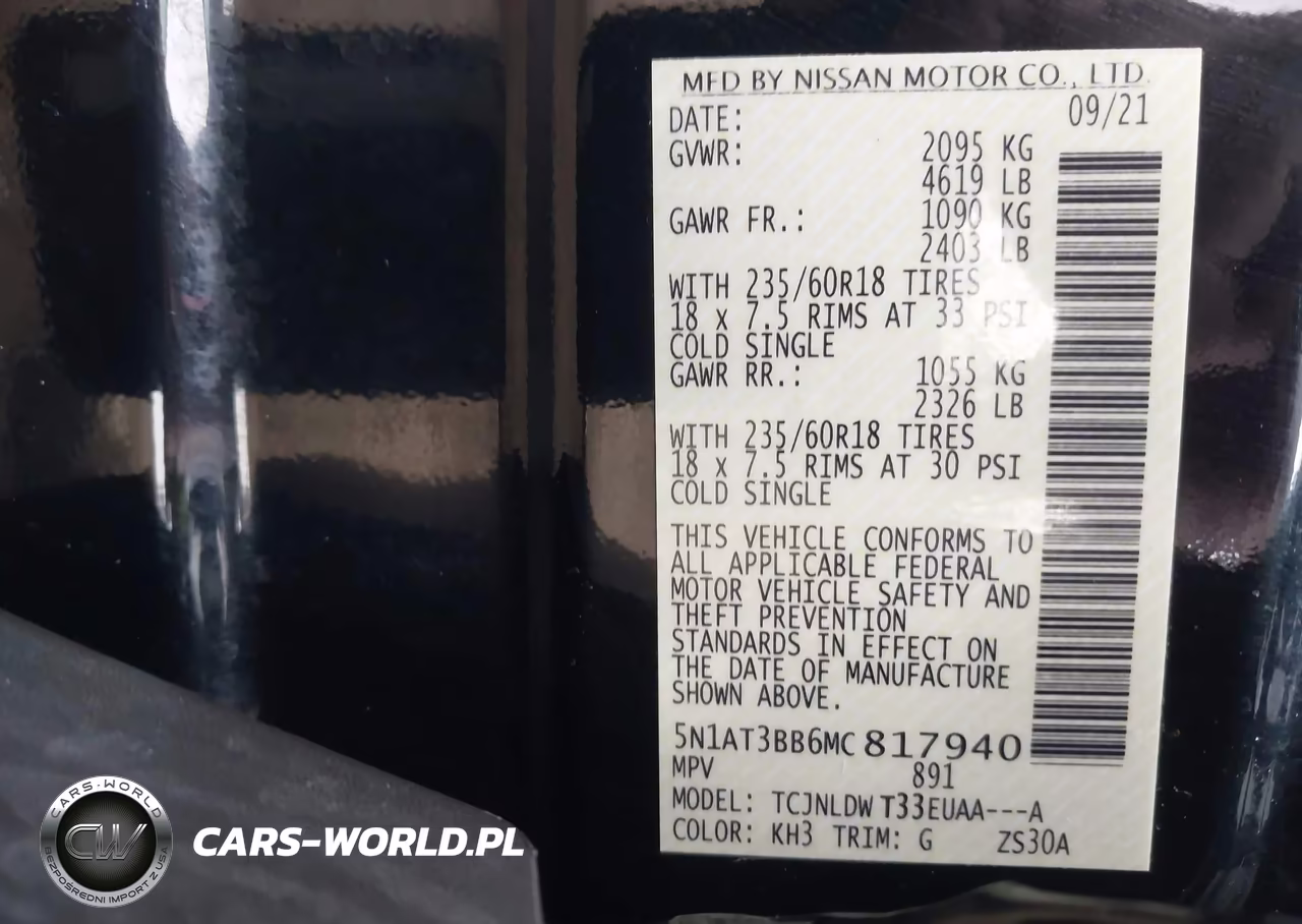 2021 Nissan Rogue Sv Intelligent Awd VIN:5N1AT3BB6MC817940 - 9