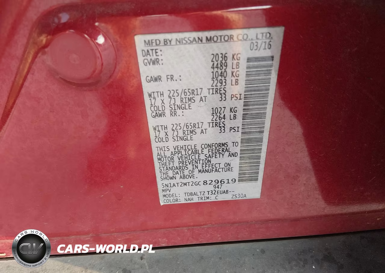 2016 Nissan Rogue Sv VIN:5N1AT2MT2GC829619 - 9