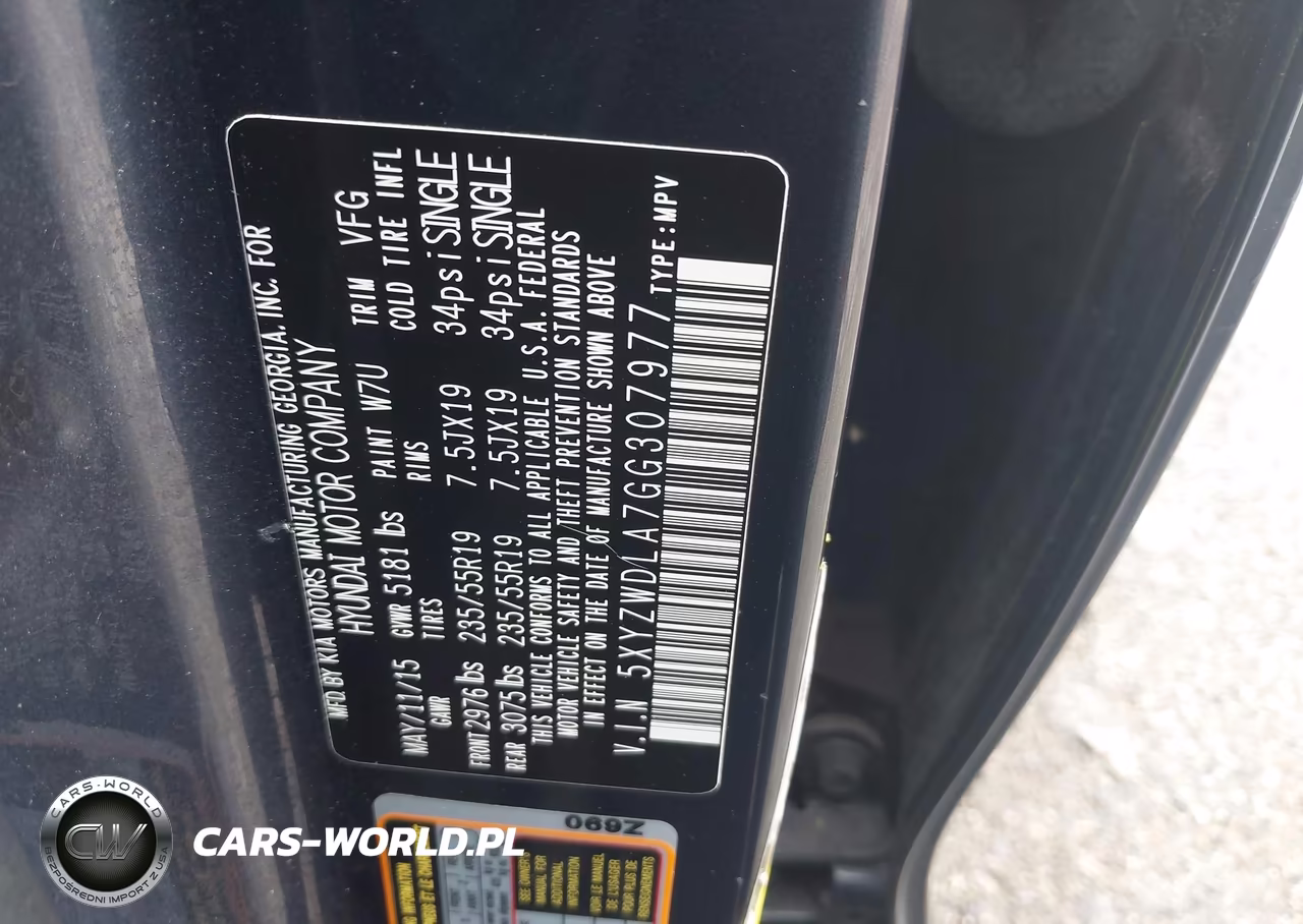 2016 Hyundai Santa Fe Sport 2.0L Turbo VIN:5XYZWDLA7GG307977 - 9