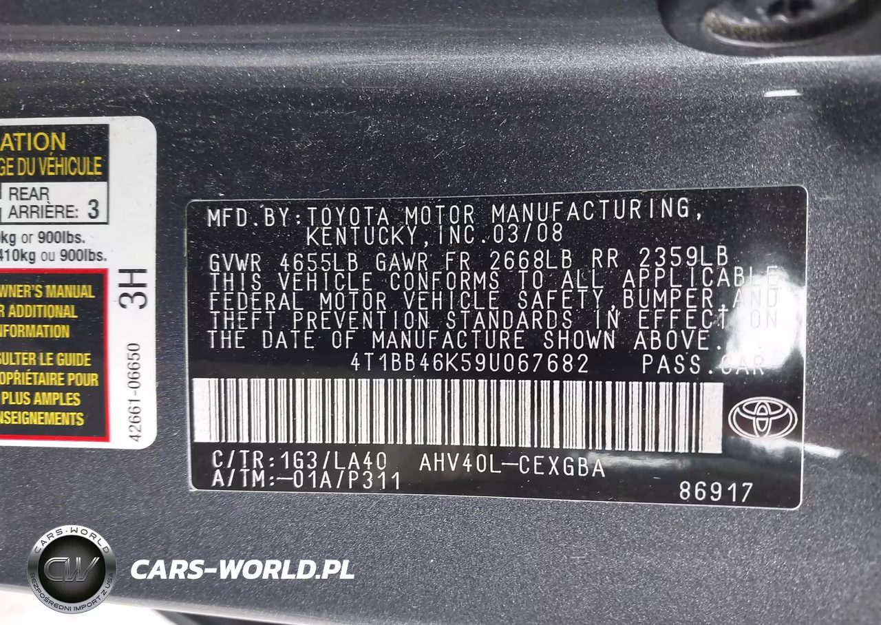2009 Toyota Camry Hybrid VIN:4T1BB46K59U067682 - 9