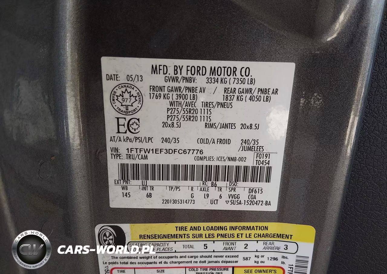2013 Ford F-150 Fx4 VIN:1FTFW1EF3DFC67776 - 9
