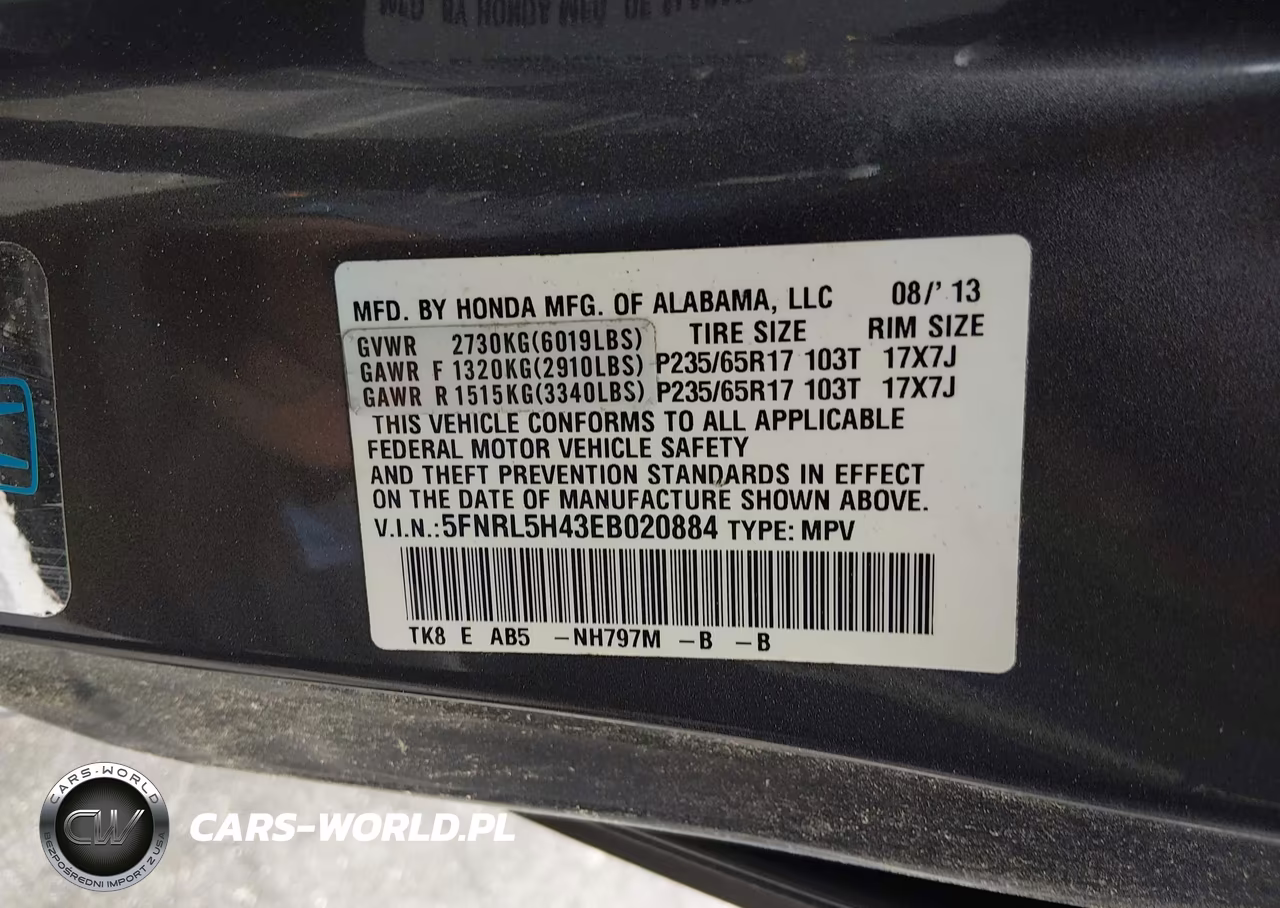 2014 Honda Odyssey Ex VIN:5FNRL5H43EB020884 - 9