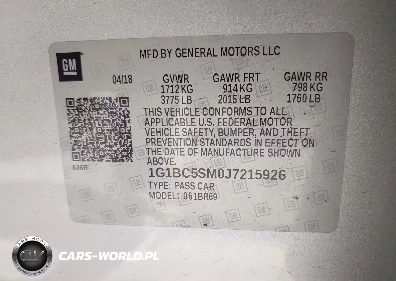 2018 Chevrolet Cruze Ls Auto VIN:1G1BC5SM0J7215926 - 9