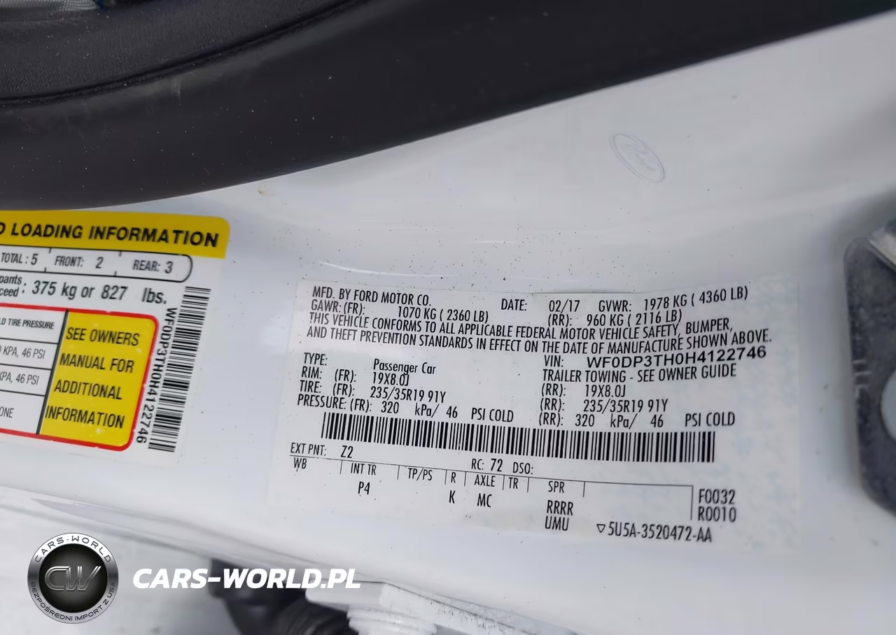 2017 Ford Focus Rs VIN:WF0DP3TH0H4122746 - 9