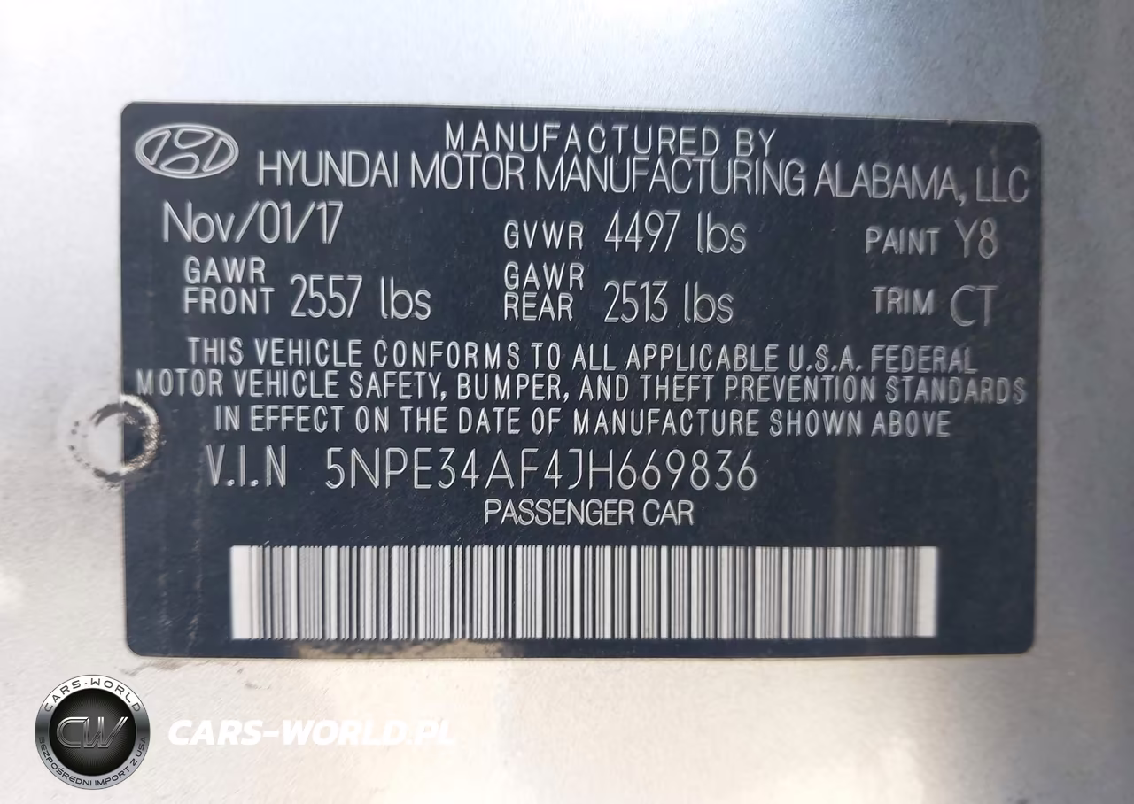 2018 Hyundai Sonata Sport VIN:5NPE34AF4JH669836 - 9