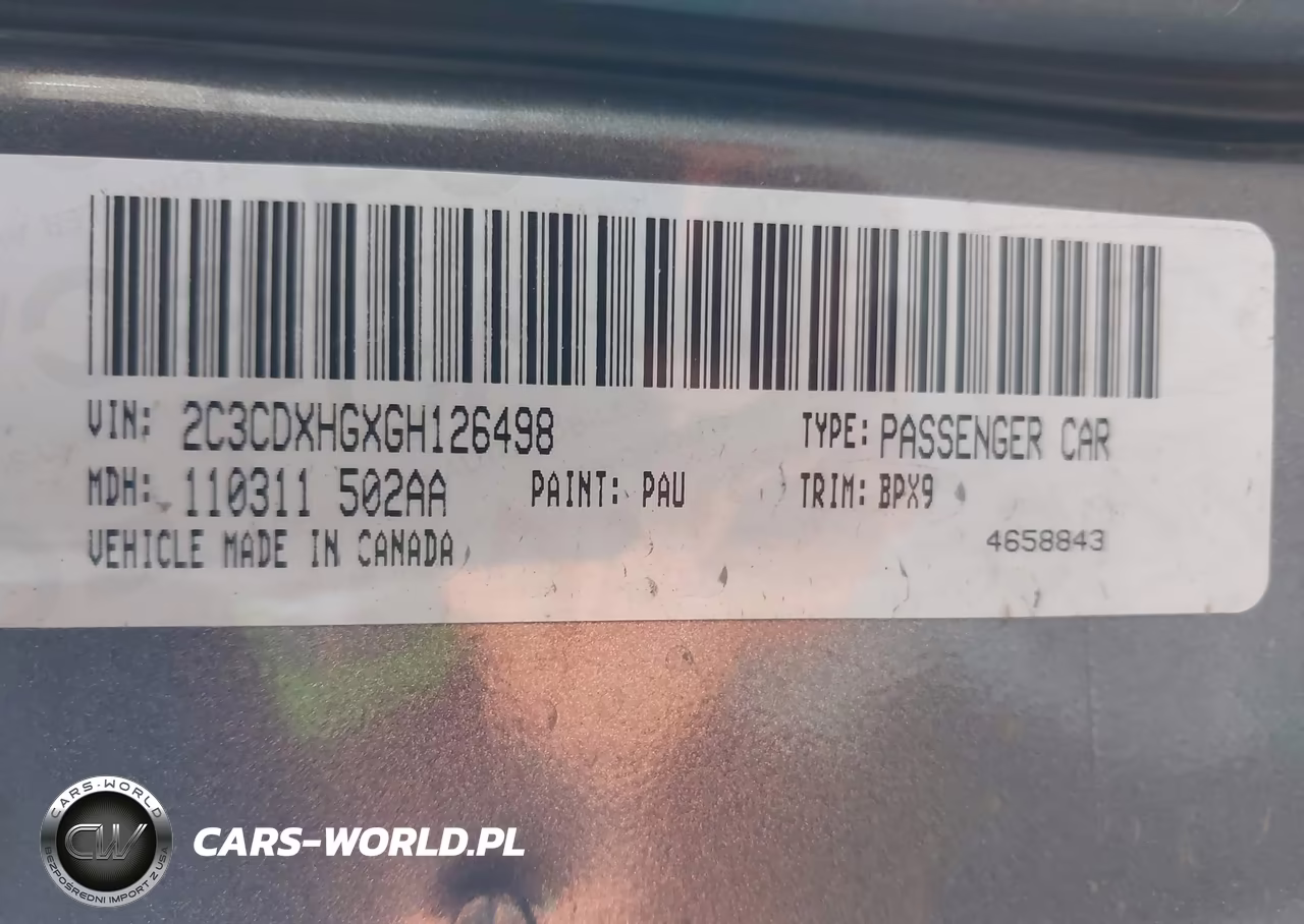 2016 Dodge Charger Sxt VIN:2C3CDXHGXGH126498 - 9