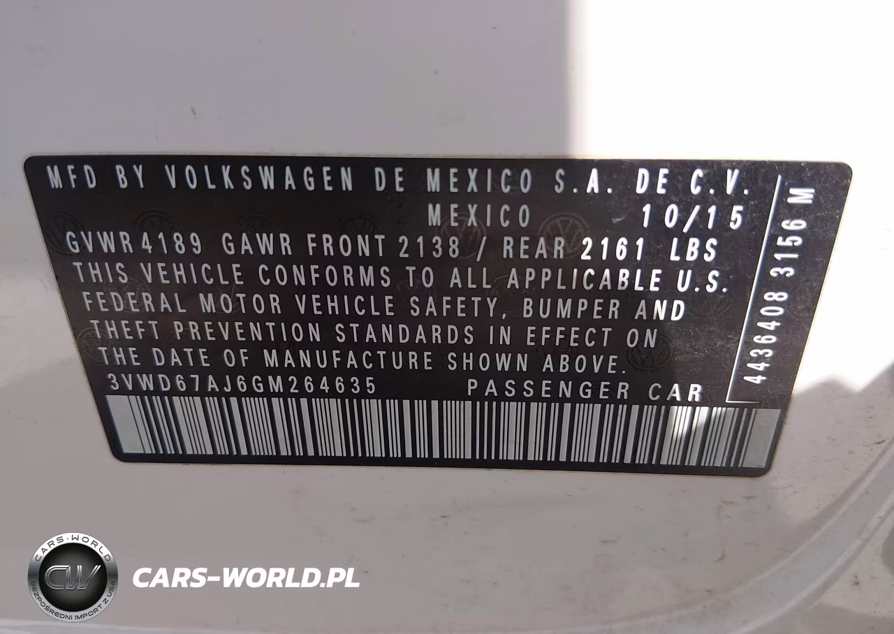 2016 Volkswagen Jetta 1.4T Se VIN:3VWD67AJ6GM264635 - 9