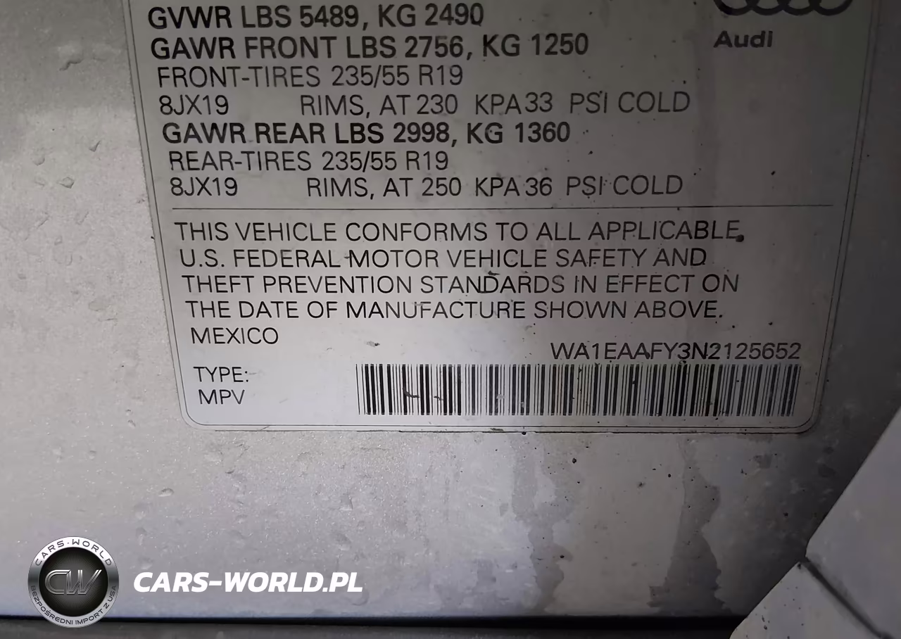 2022 Audi Q5 Premium Plus 45 Tfsi S Line Quattro S Tronic VIN:WA1EAAFY3N2125652 - 9