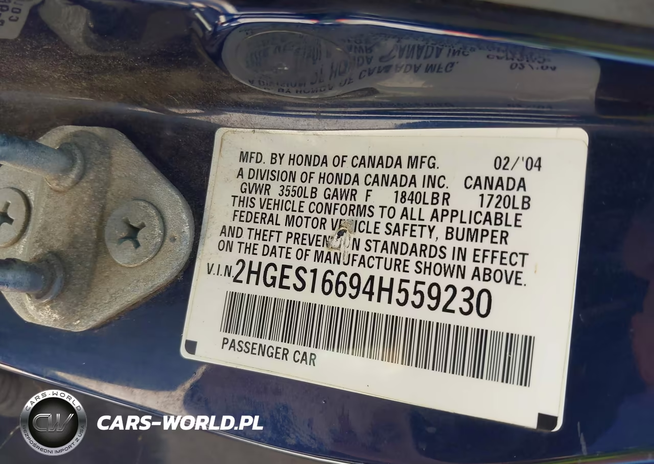 2004 Honda Civic Lx VIN:2HGES16694H559230 - 9
