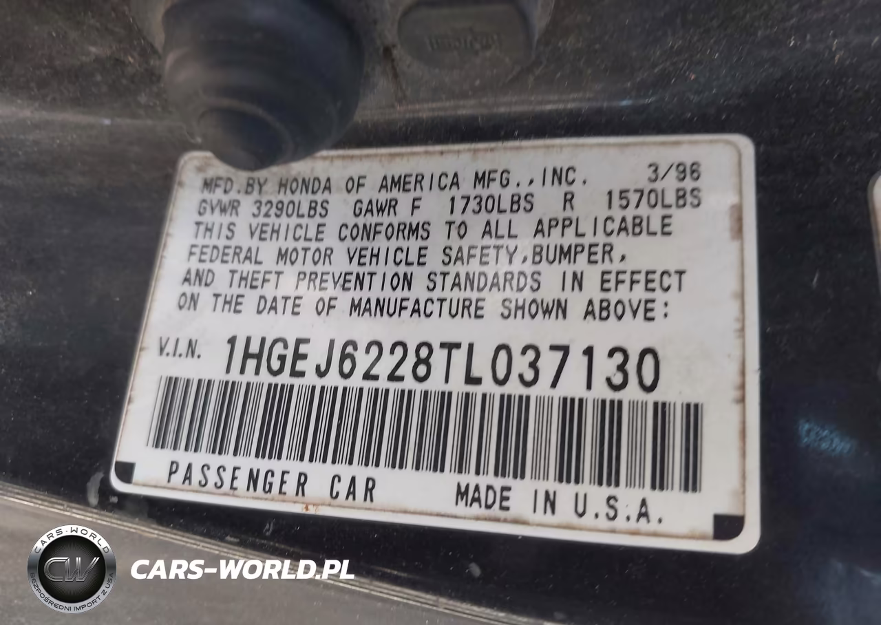 1996 Honda Civic Dx VIN:1HGEJ6228TL037130 - 9