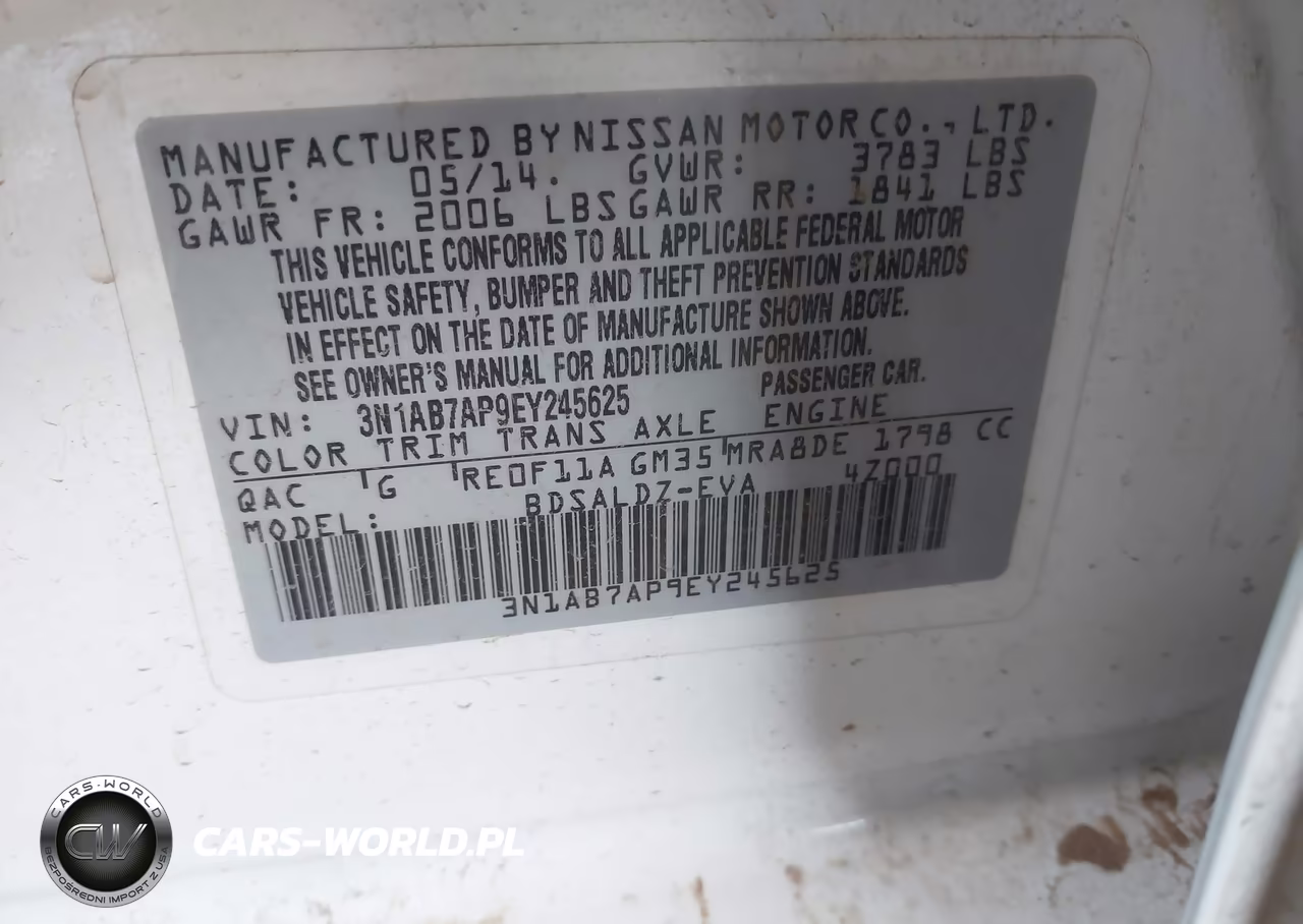 2014 Nissan Sentra Fe+ S-Fe+ Sv-S-Sl-Sr-Sv VIN:3N1AB7AP9EY245625 - 9