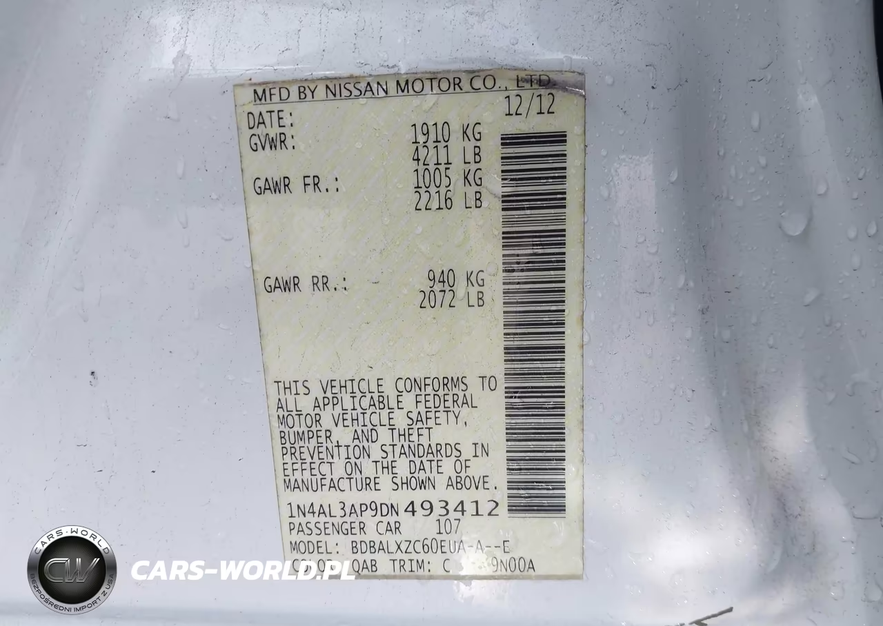 2013 Nissan Altima 2.5 Sl VIN:1N4AL3AP9DN493412 - 9