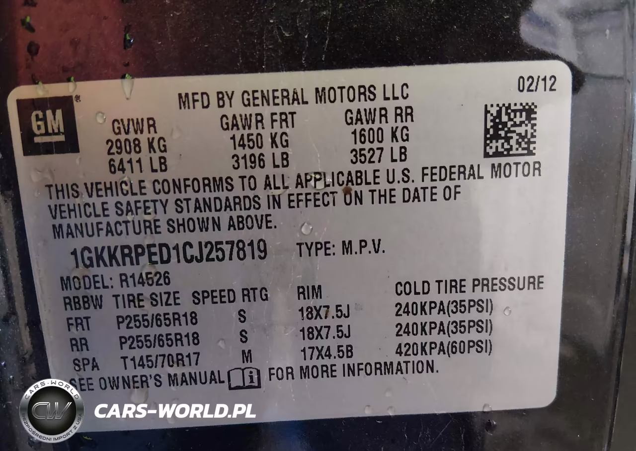 2012 GMC Acadia Sle VIN:1GKKRPED1CJ257819 - 9