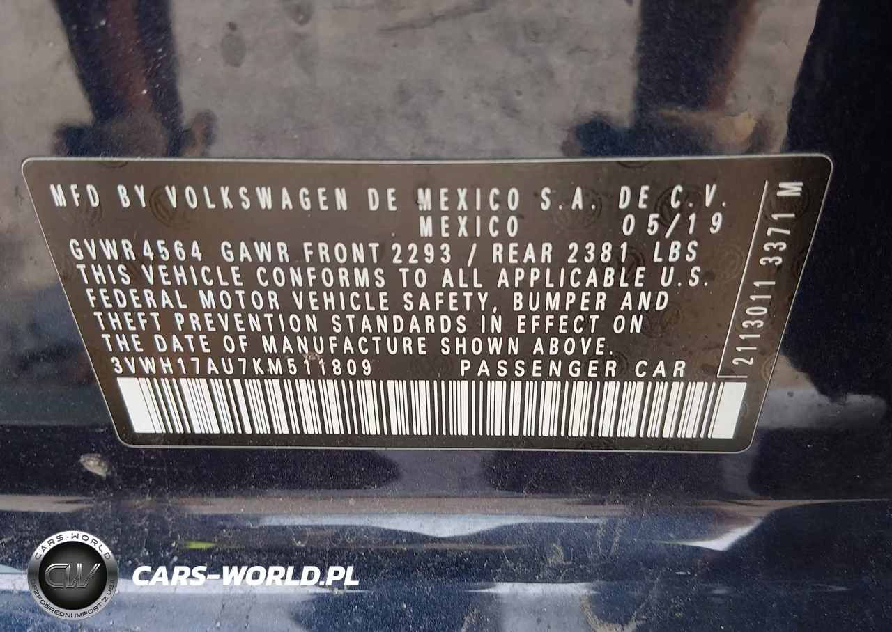 2019 Volkswagen Golf Alltrack Tsi S-Tsi Se-Tsi Sel VIN:3VWH17AU7KM511809 - 9