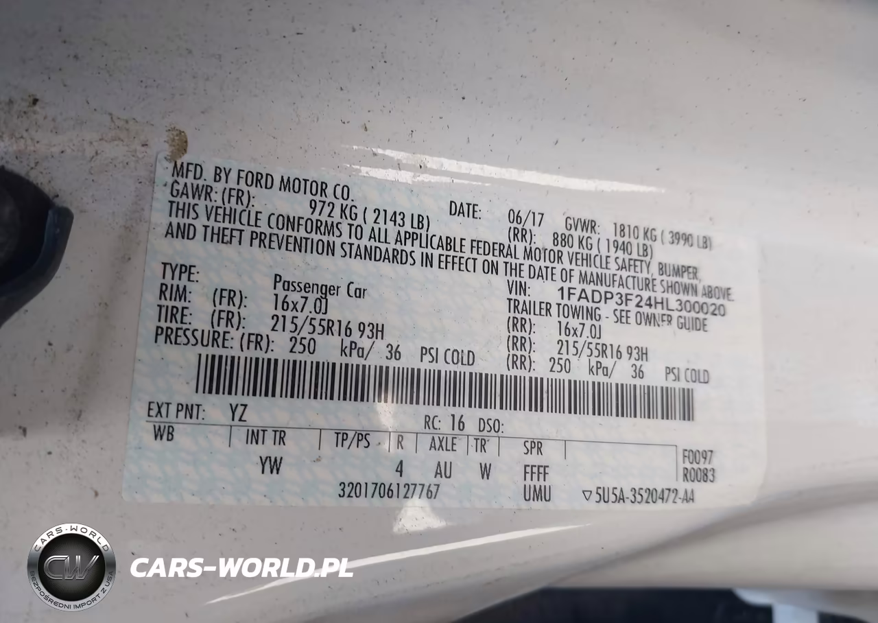2017 Ford Focus Se VIN:1FADP3F24HL300020 - 9