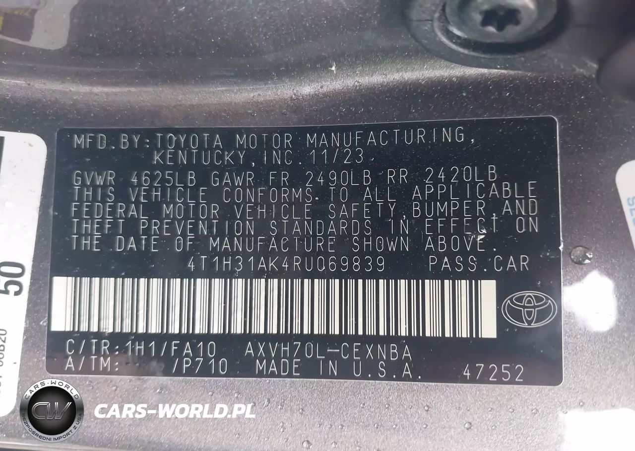 2024 Toyota Camry Hybrid Le VIN:4T1H31AK4RU069839 - 9