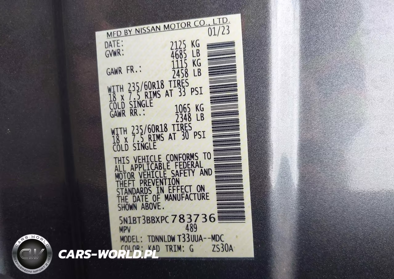 2023 Nissan Rogue Sv Intelligent Awd VIN:5N1BT3BBXPC783736 - 9