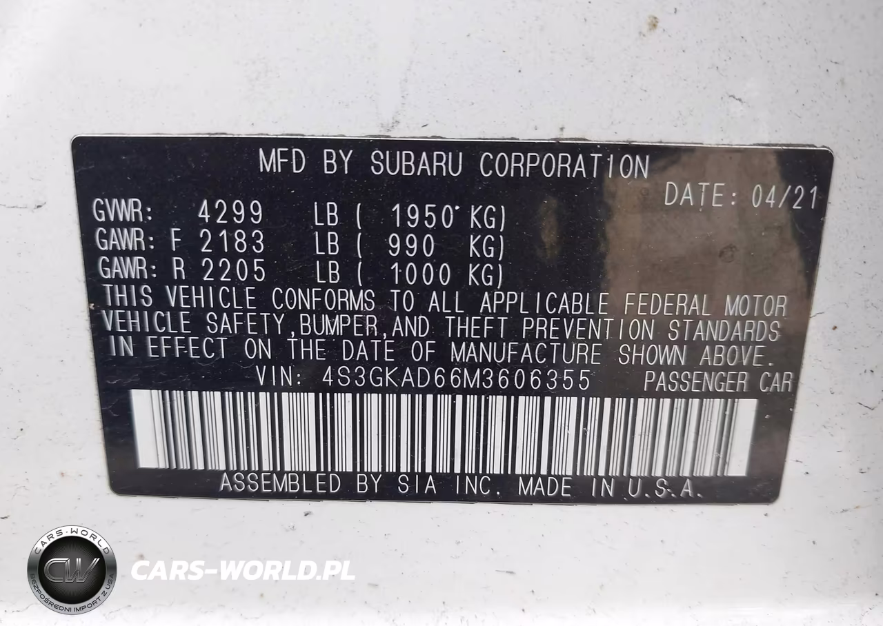 2021 Subaru Impreza Premium VIN:4S3GKAD66M3606355 - 9